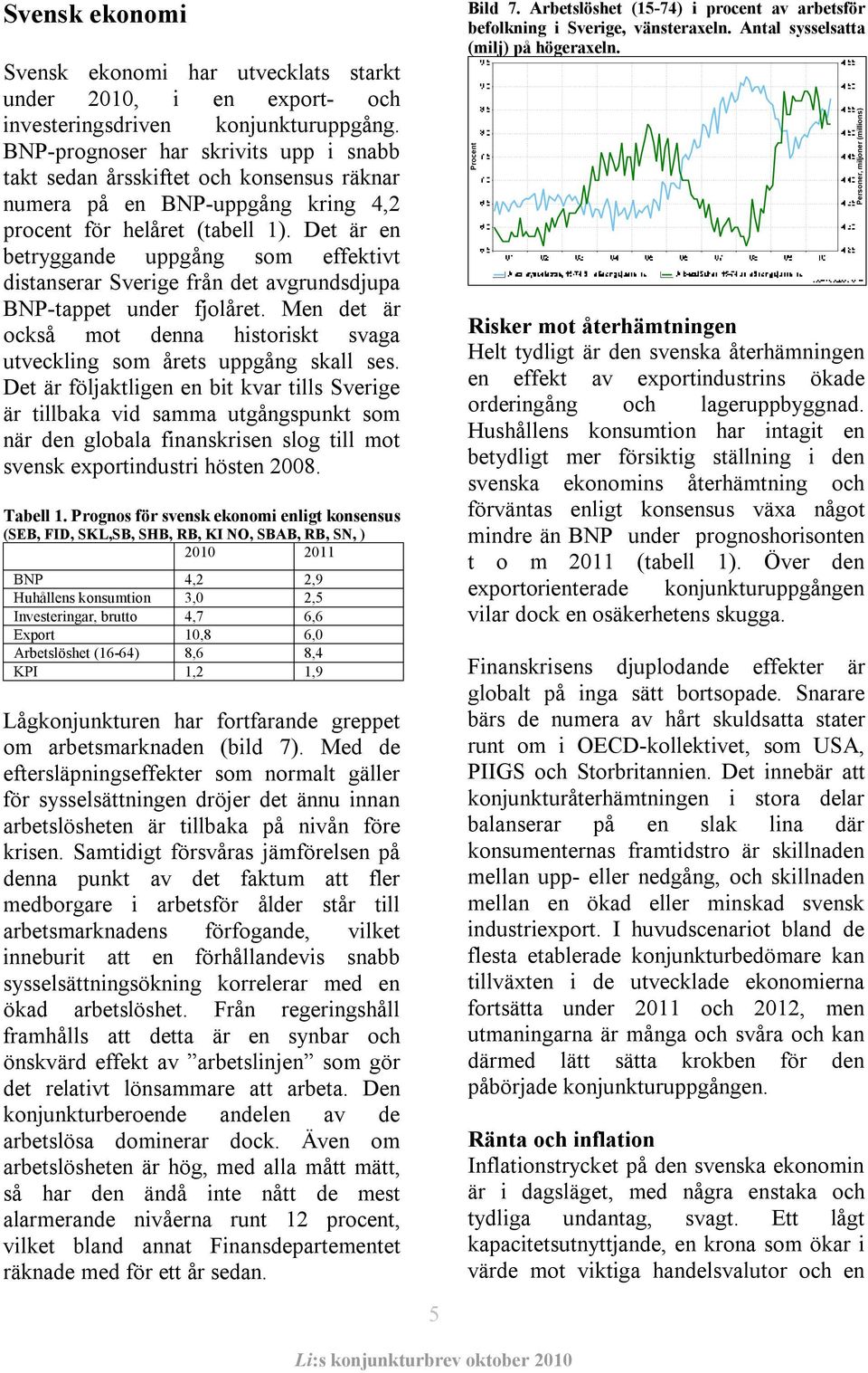 Det är en betryggande uppgång som effektivt distanserar Sverige från det avgrundsdjupa BNP-tappet under fjolåret. Men det är också mot denna historiskt svaga utveckling som årets uppgång skall ses.