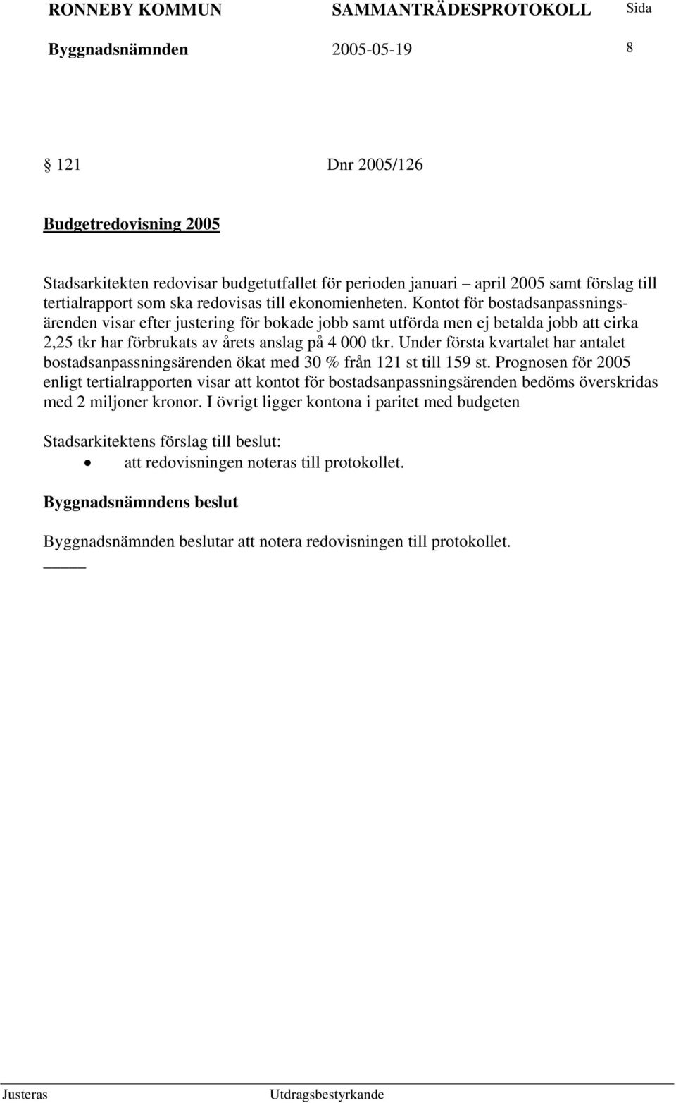 Under första kvartalet har antalet bostadsanpassningsärenden ökat med 30 % från 121 st till 159 st.