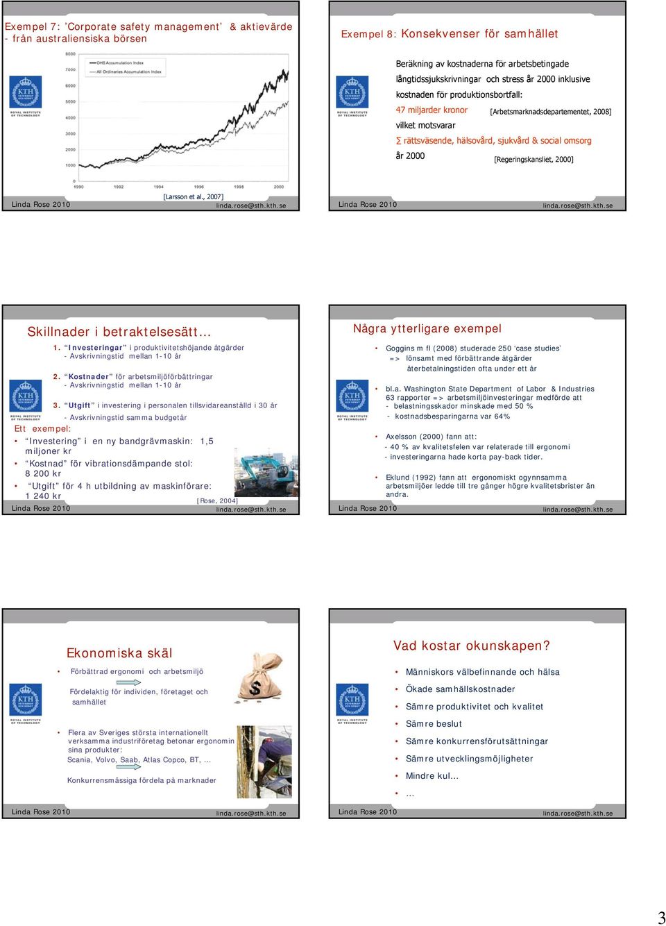 [Regeringskansliet, 2000] [Larsson et al., 2007] Skillnader i betraktelsesätt 1. Investeringar i produktivitetshöjande åtgärder - Avskrivningstid mellan 1-10 år 2.