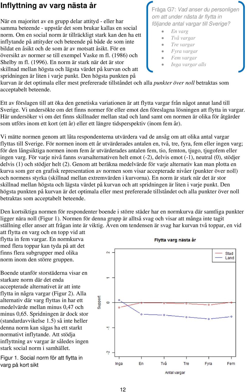 För en översikt av normer se till exempel Vaske m fl. (1986) och Shelby m fl. (1996).