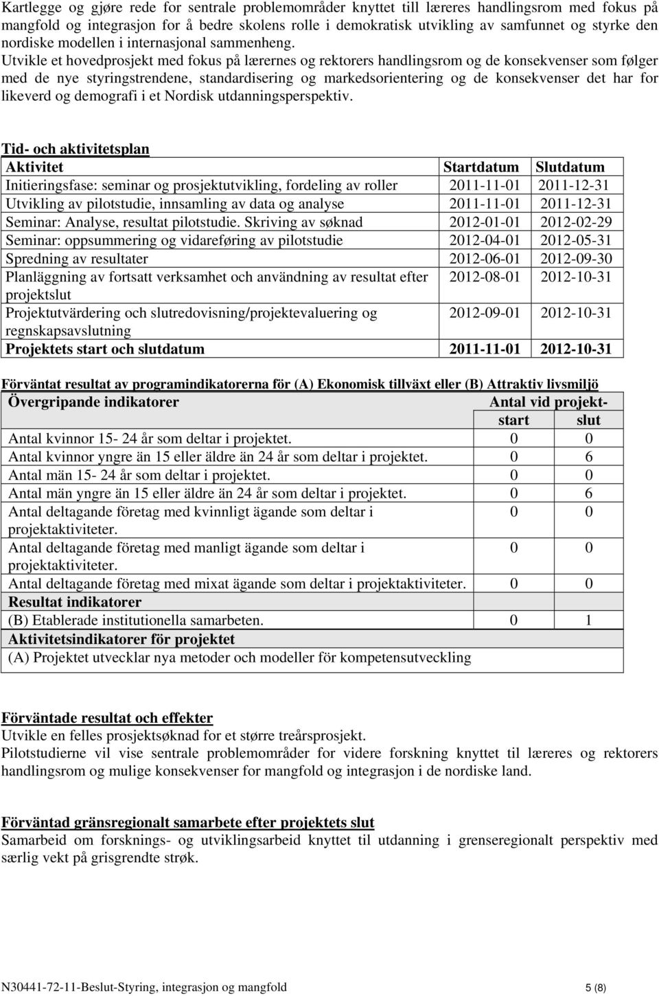 Utvikle et hovedprosjekt med fokus på lærernes og rektorers handlingsrom og de konsekvenser som følger med de nye styringstrendene, standardisering og markedsorientering og de konsekvenser det har