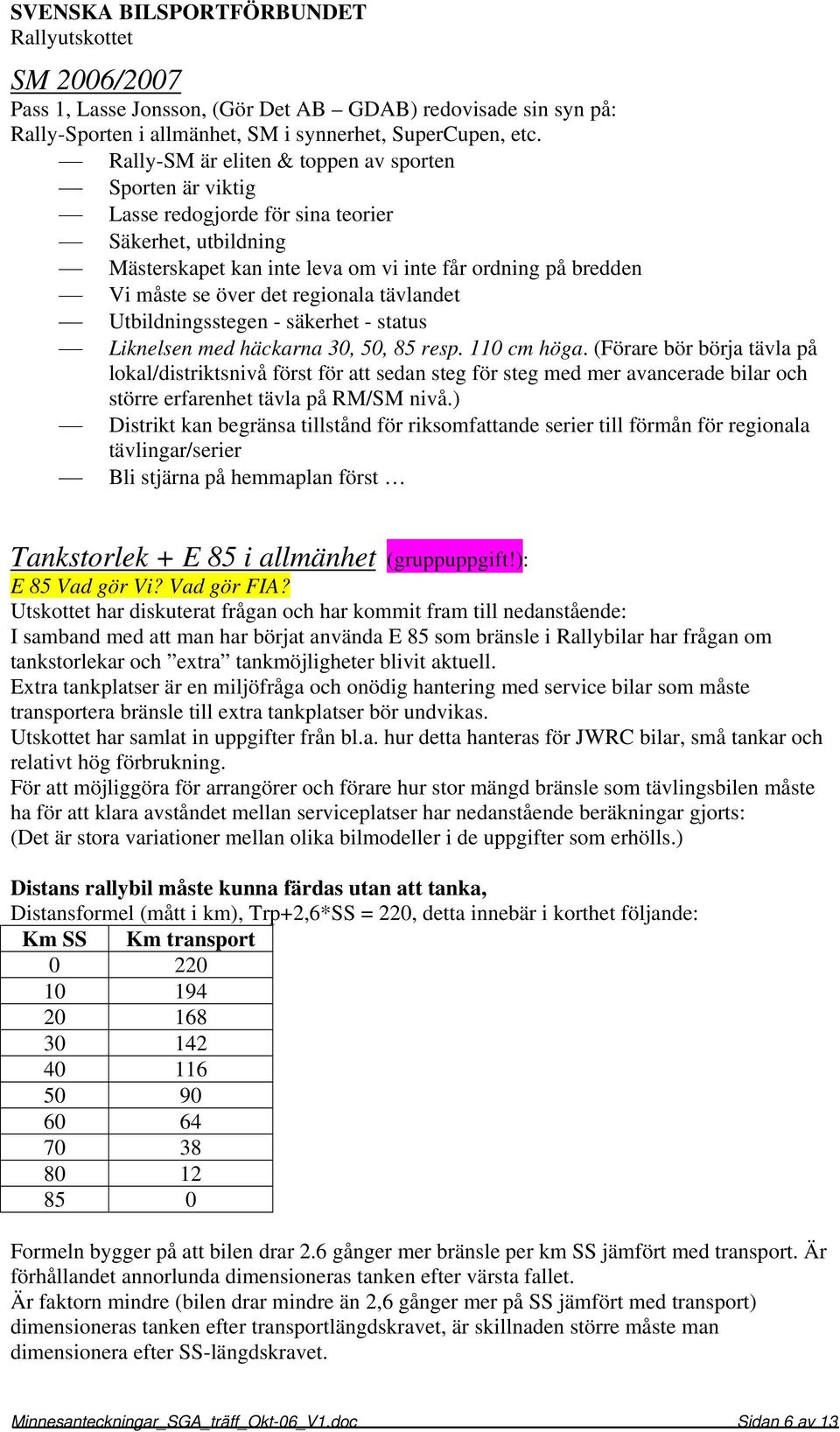 regionala tävlandet Utbildningsstegen - säkerhet - status Liknelsen med häckarna 30, 50, 85 resp. 110 cm höga.