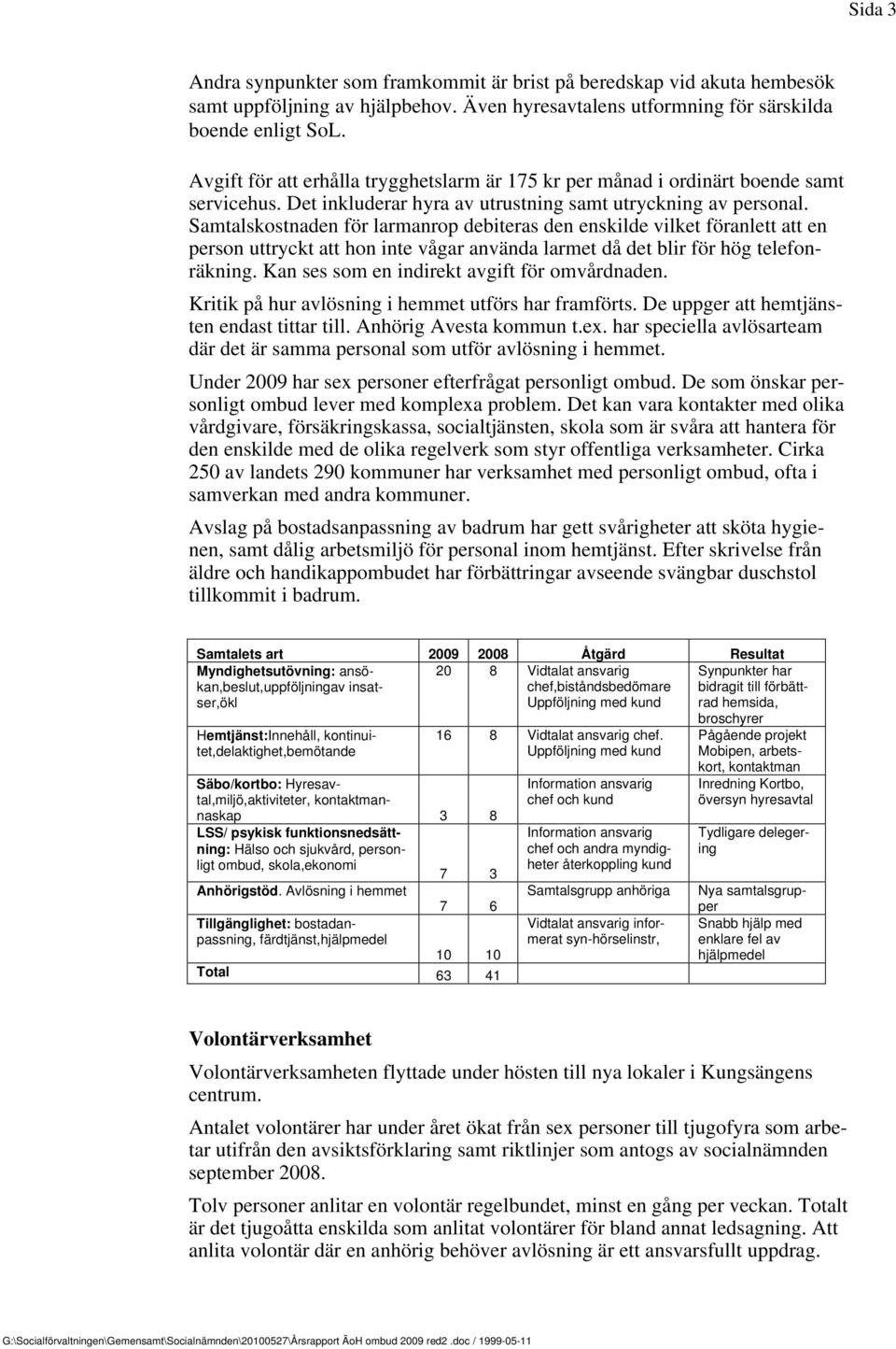 Samtalskostnaden för larmanrop debiteras den enskilde vilket föranlett att en person uttryckt att hon inte vågar använda larmet då det blir för hög telefonräkning.