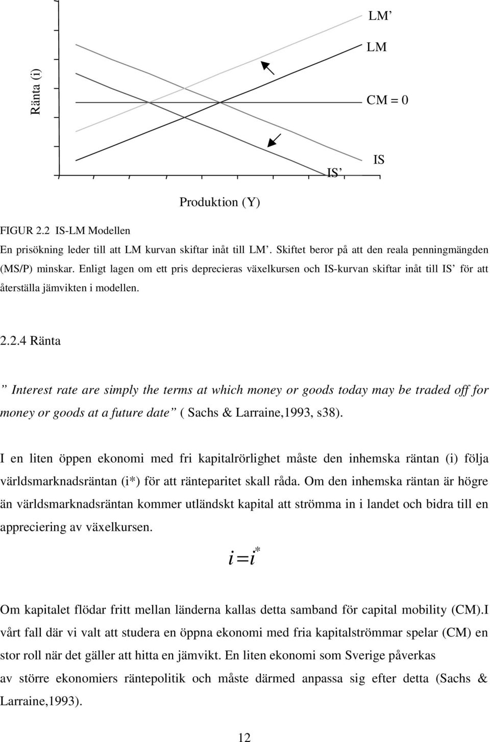 2.4 Ränta Interest rate are simply the terms at which money or goods today may be traded off for money or goods at a future date ( Sachs & Larraine,1993, s38).