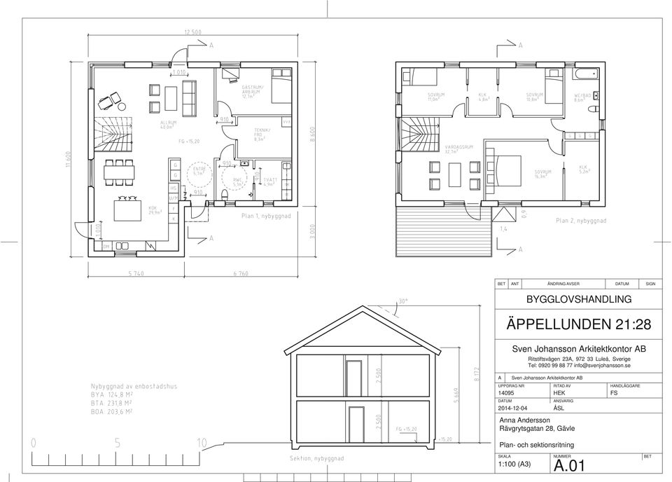 G G G KLK 5,2m² 1 010 DM KÖK 29,9m² F K Plan 1, nybyggnad 000 3 1,4 0,9 Plan 2, nybyggnad 5740 6 760 BET NT ÄNDRING VSER DTUM SIGN 30 BYGGLOVSHNDLING ÄPPELLUNDEN 21:28 Sven Johansson rkitektkontor B