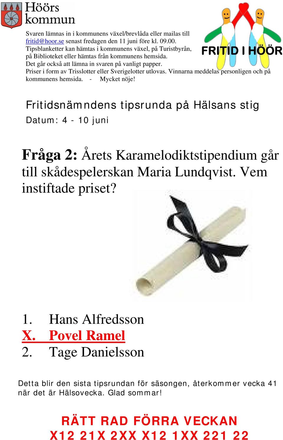 Lundqvist. Vem instiftade priset? 1.