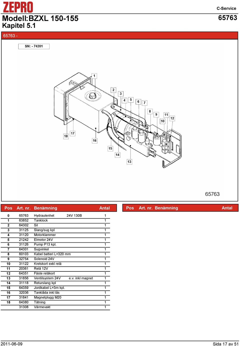 24V 6 326 Pump P3 kpl.