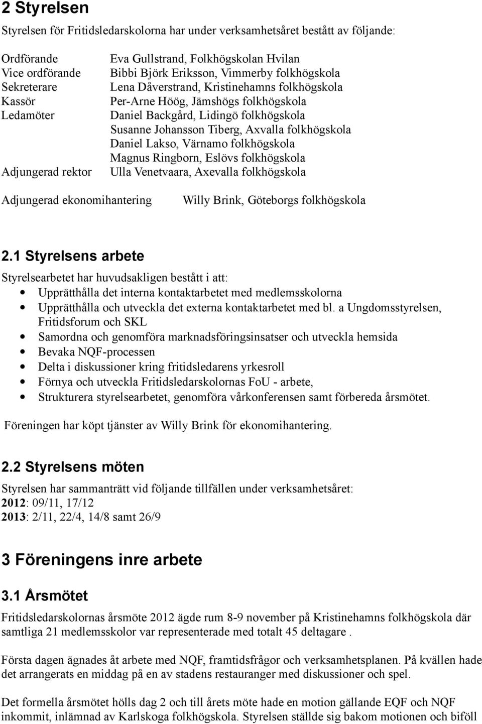 Axvalla folkhögskola Daniel Lakso, Värnamo folkhögskola Magnus Ringborn, Eslövs folkhögskola Ulla Venetvaara, Axevalla folkhögskola Adjungerad ekonomihantering Willy Brink, Göteborgs folkhögskola 2.