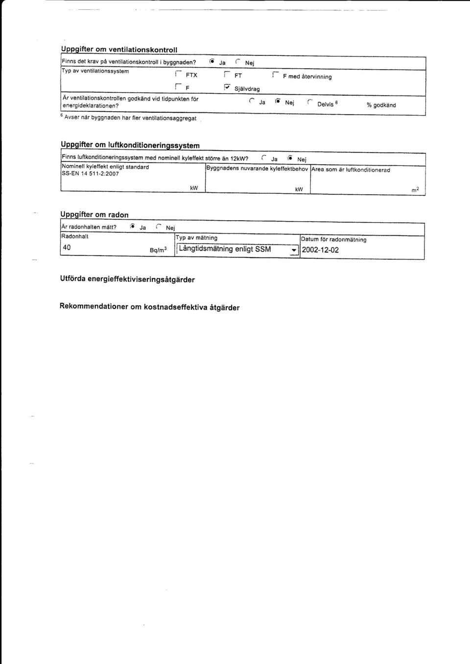 luftkonditioneringssystem med nominell kyleffekt större än 12kW?
