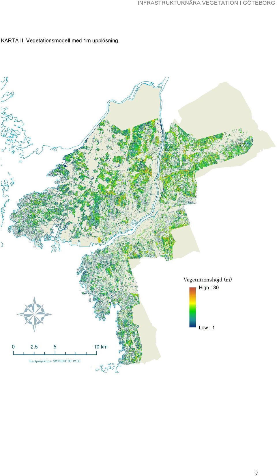 Vegetationsmodell med 1m