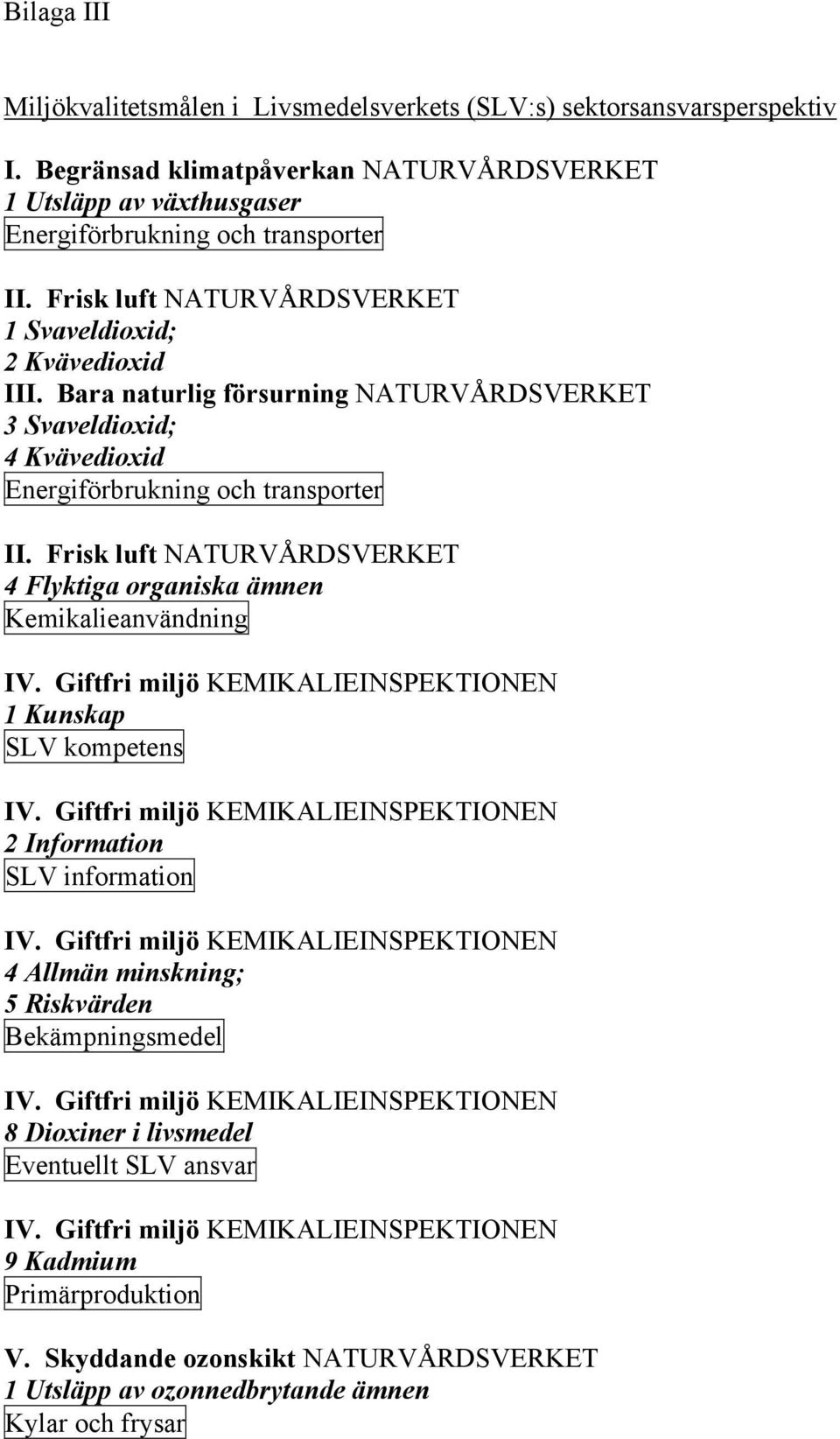 Bara naturlig försurning NATURVÅRDSVERKET 3 Svaveldioxid; 4 Kvävedioxid Energiförbrukning och transporter II.