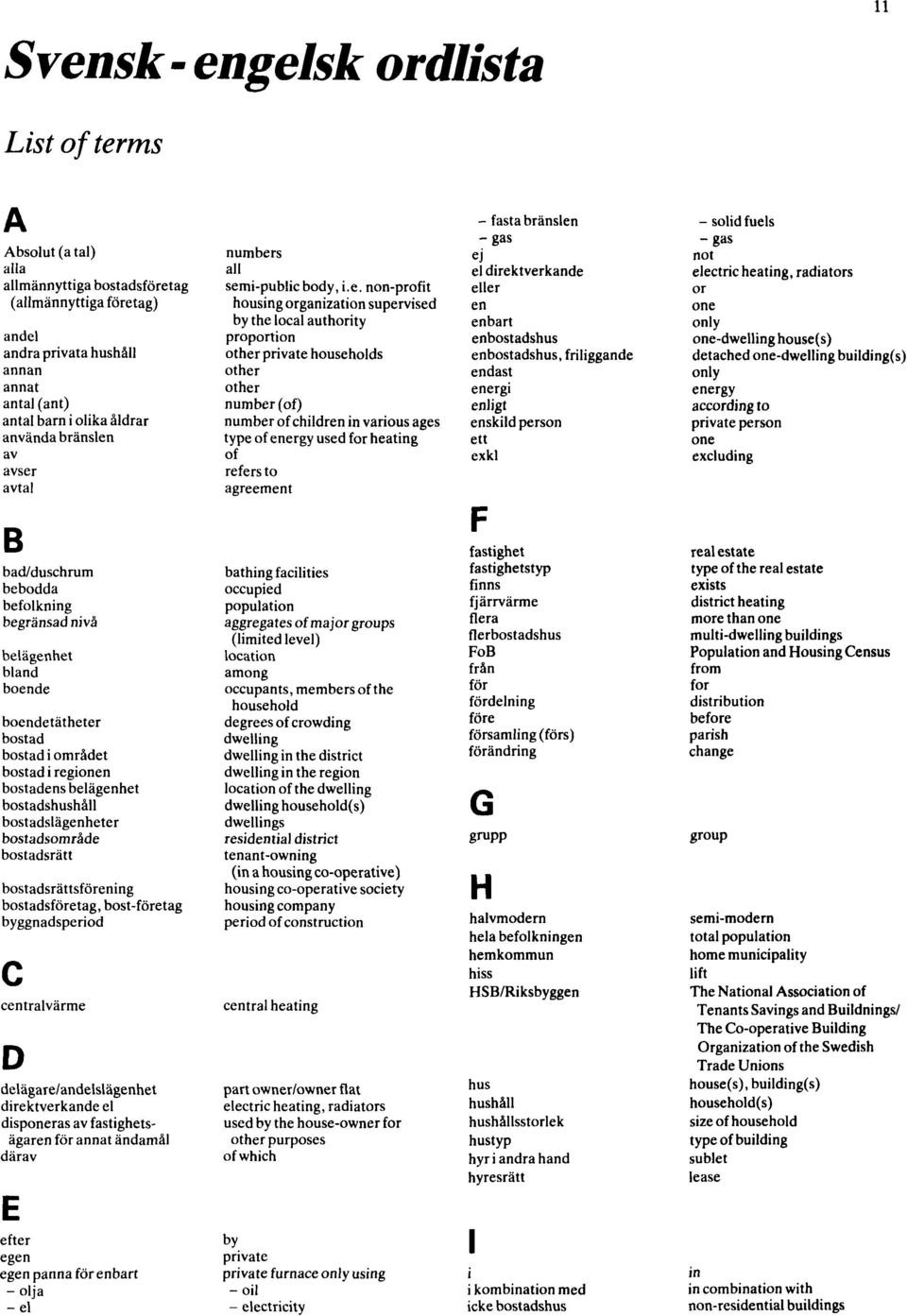 bostadslägenheter bostadsområde bostadsrätt bostadsrättsförening bostadsföretag, bost-företag byggnadsperiod C centralvärme D delägare/andelslägenhet direktverkande el disponeras av fastighetsägaren