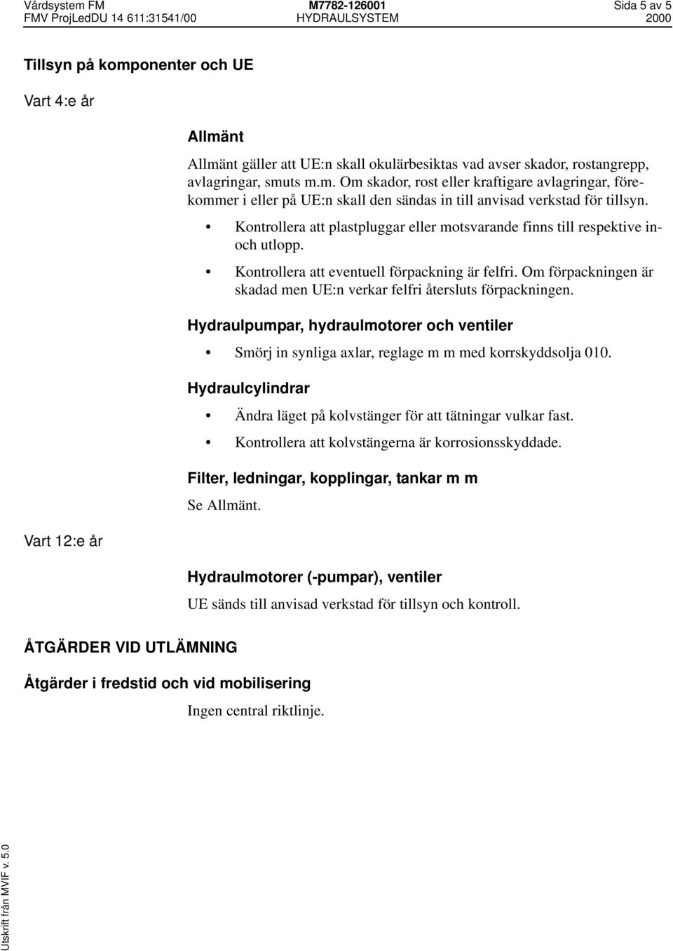 Kontrollera att plastpluggar eller motsvarande finns till respektive inoch utlopp. Kontrollera att eventuell förpackning är felfri.