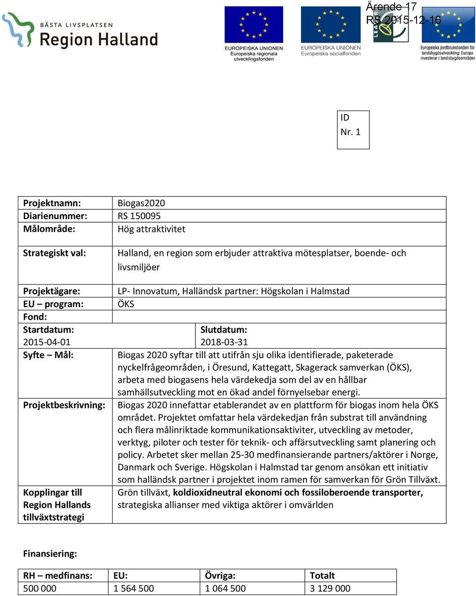 (ÖKS), arbeta med biogasens hela värdekedja som del av en hållbar samhällsutveckling mot en ökad andel förnyelsebar energi.