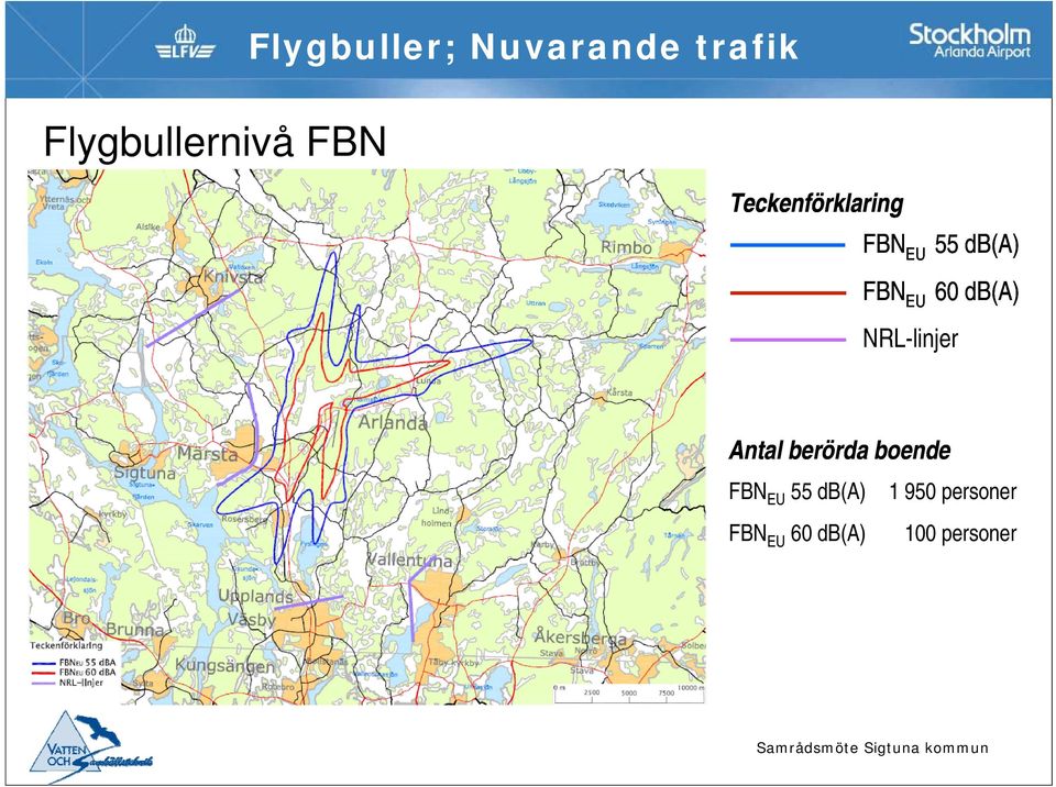 60 db(a) NRL-linjer Antal berörda boende FBN