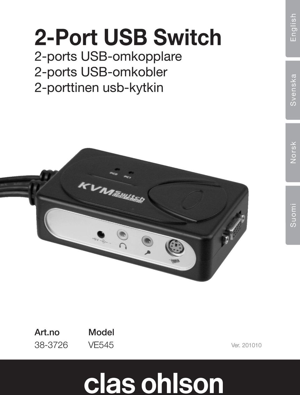 2-porttinen usb-kytkin English
