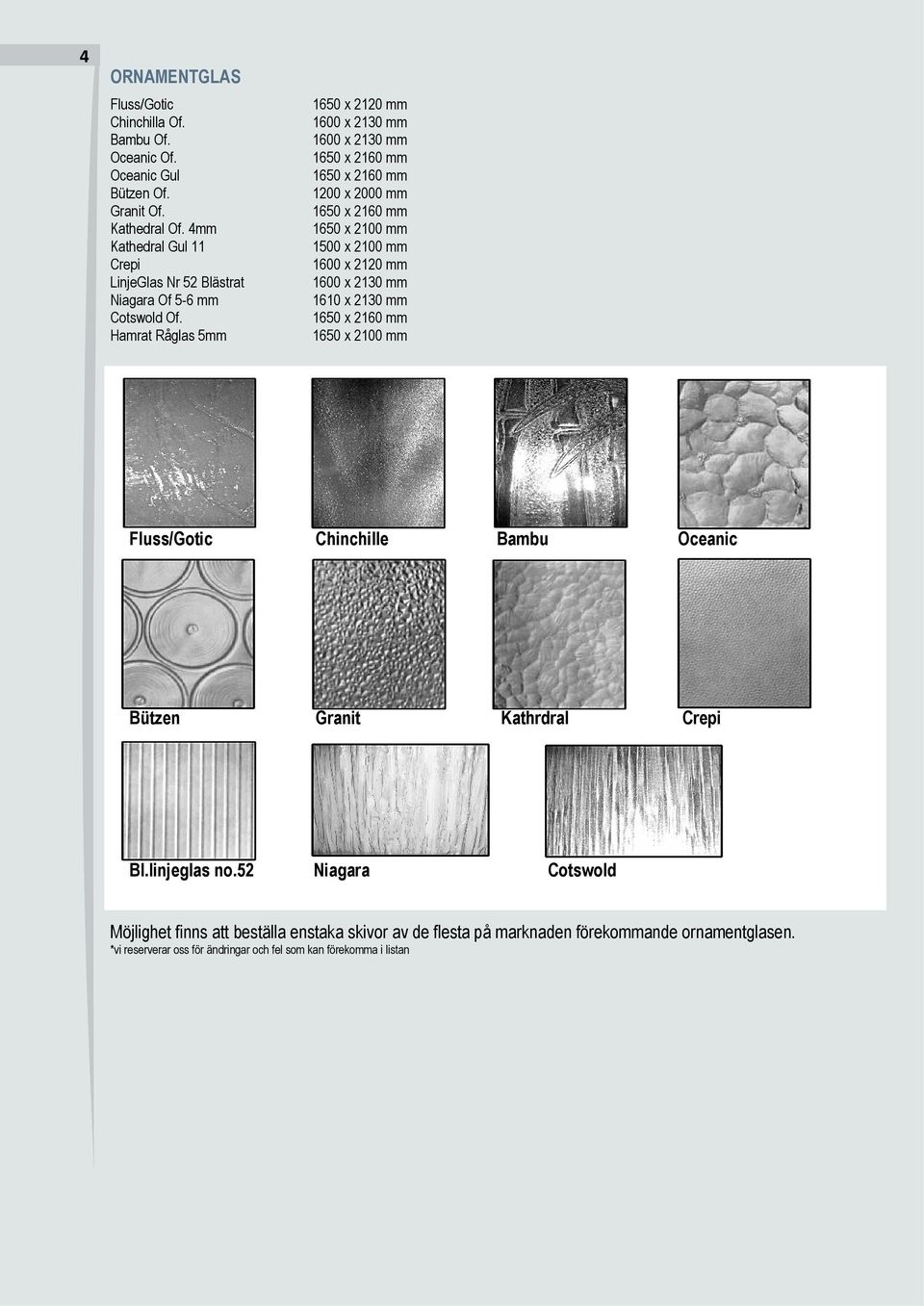 Hamrat Råglas 5mm 1650 x 2120 mm 1600 x 2130 mm 1600 x 2130 mm 1650 x 2160 mm 1650 x 2160 mm 1200 x 2000 mm 1650 x 2160 mm 1650 x 2100 mm 1500 x 2100 mm 1600 x 2120 mm 1600