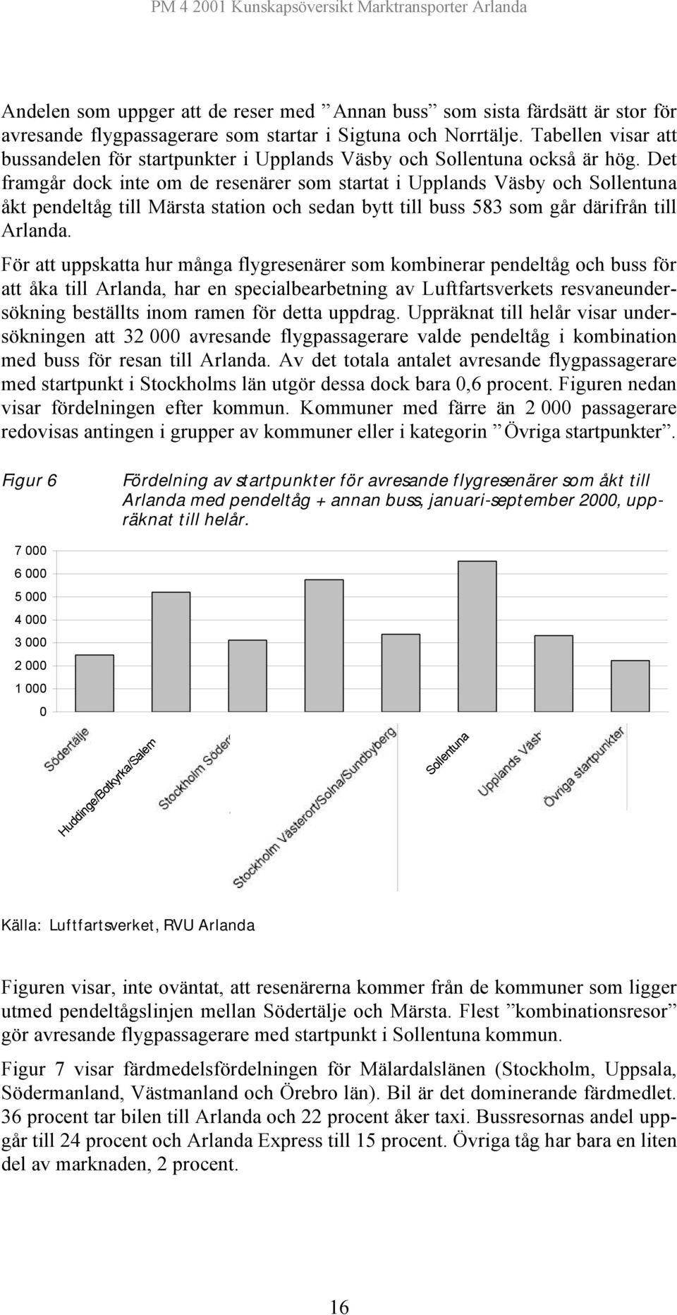 Det framgår dock inte om de resenärer som startat i Upplands Väsby och Sollentuna åkt pendeltåg till Märsta station och sedan bytt till buss 583 som går därifrån till Arlanda.