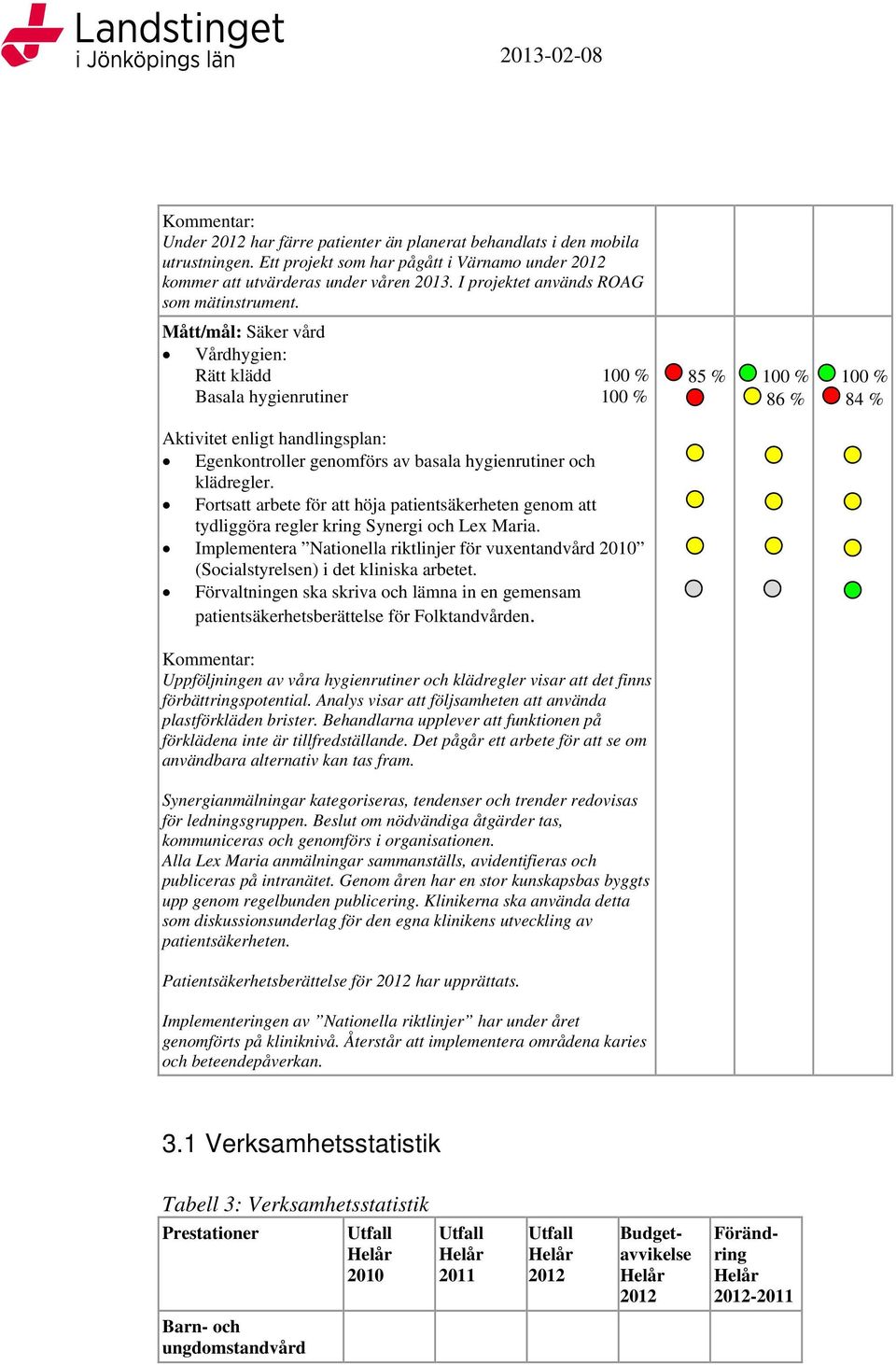 Fortsatt arbete för att höja patientsäkerheten genom att tydliggöra regler kring Synergi och Lex Maria.