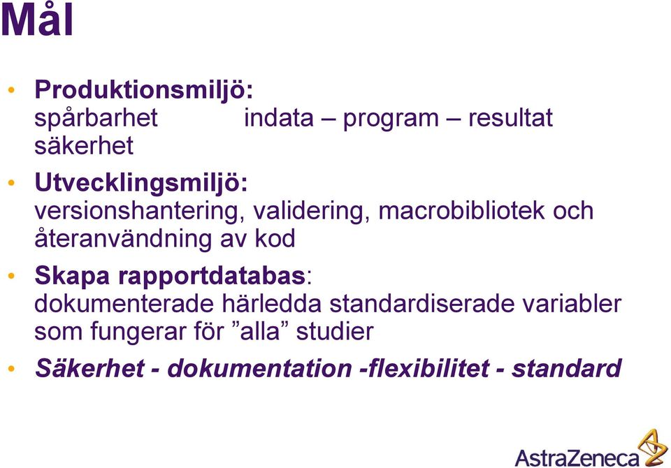 återanvändning av kod Skapa rapportdatabas: dokumenterade härledda