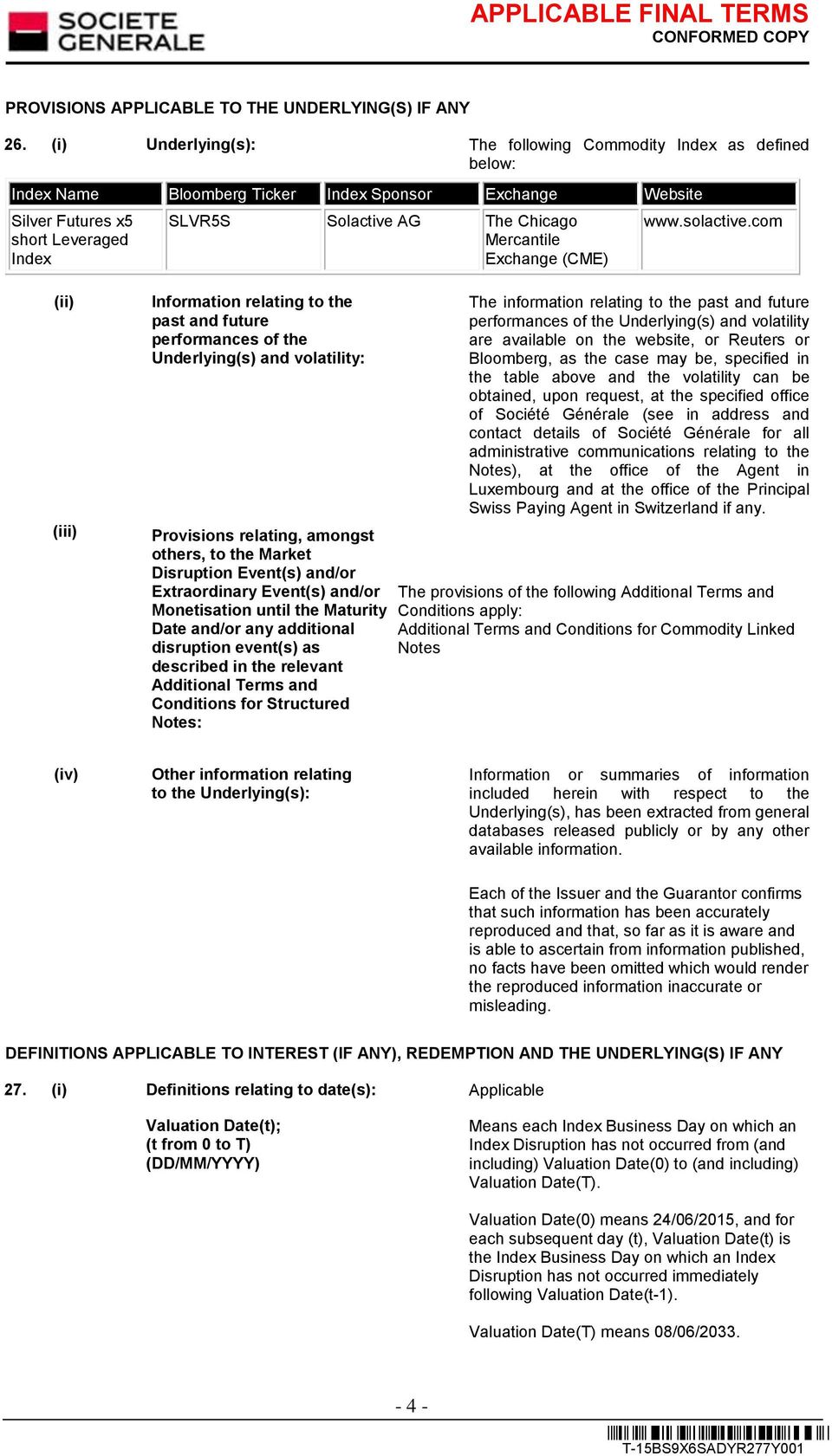 Mercantile Exchange (CME) www.solactive.