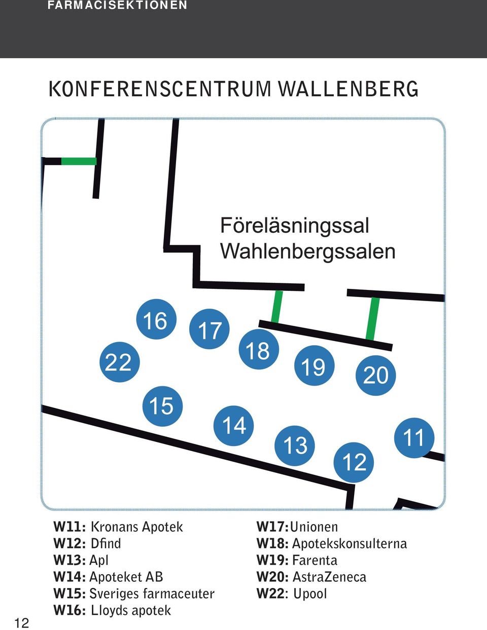 Sveriges farmaceuter W16: Lloyds apotek W17:Unionen W18: