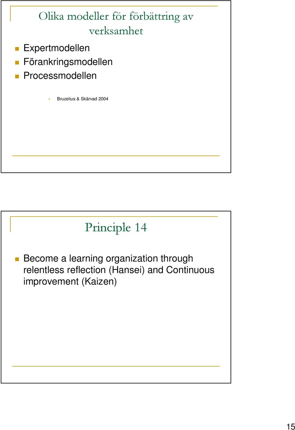 Principle 14 Become a learning organization through