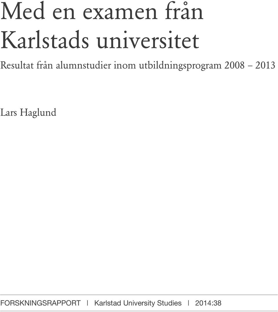 utbildningsprogram 2008 Lars Haglund