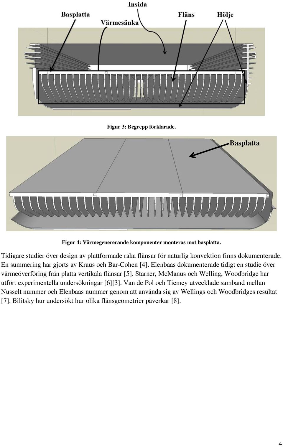 Elenbaas dokumenterade tidigt en studie över värmeöverföring från platta vertikala flänsar [5].