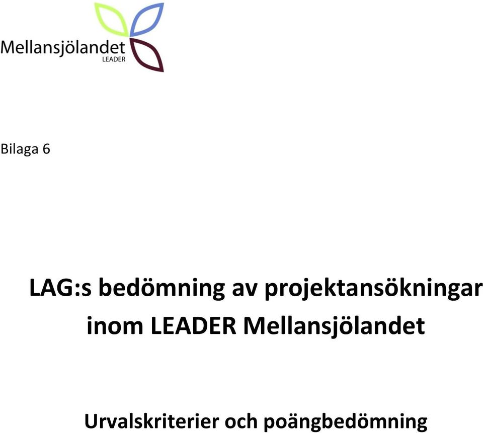 LEADER Mellansjölandet