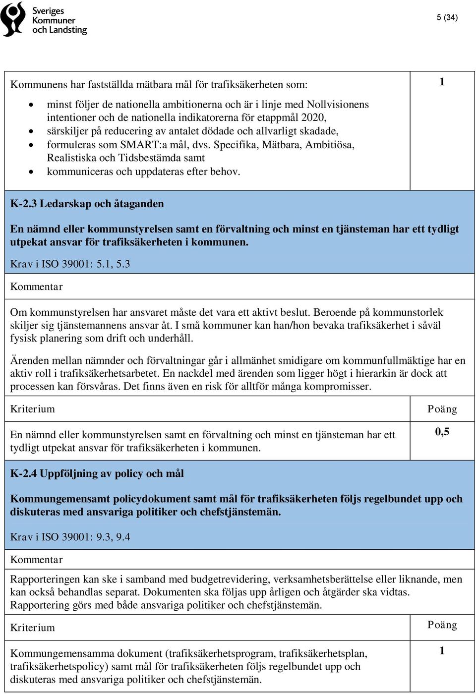 Specifika, Mätbara, Ambitiösa, Realistiska och Tidsbestämda samt kommuniceras och uppdateras efter behov. 1 K-2.