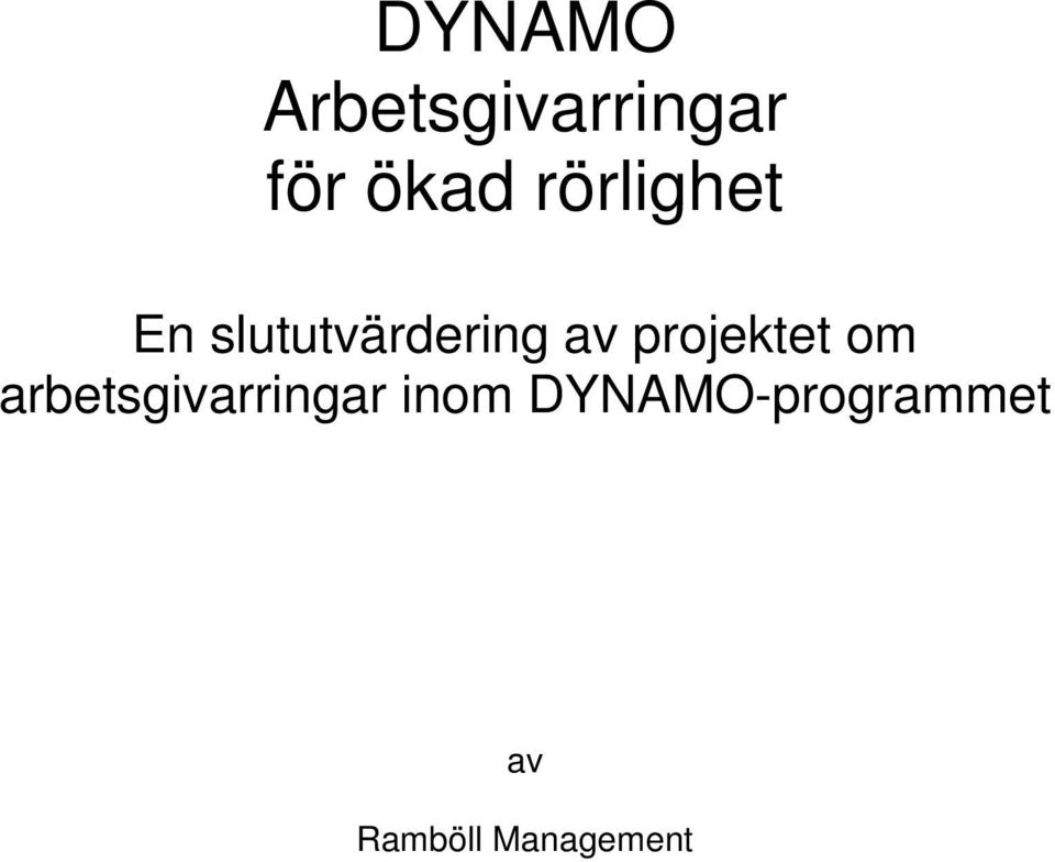 projektet om arbetsgivarringar inom