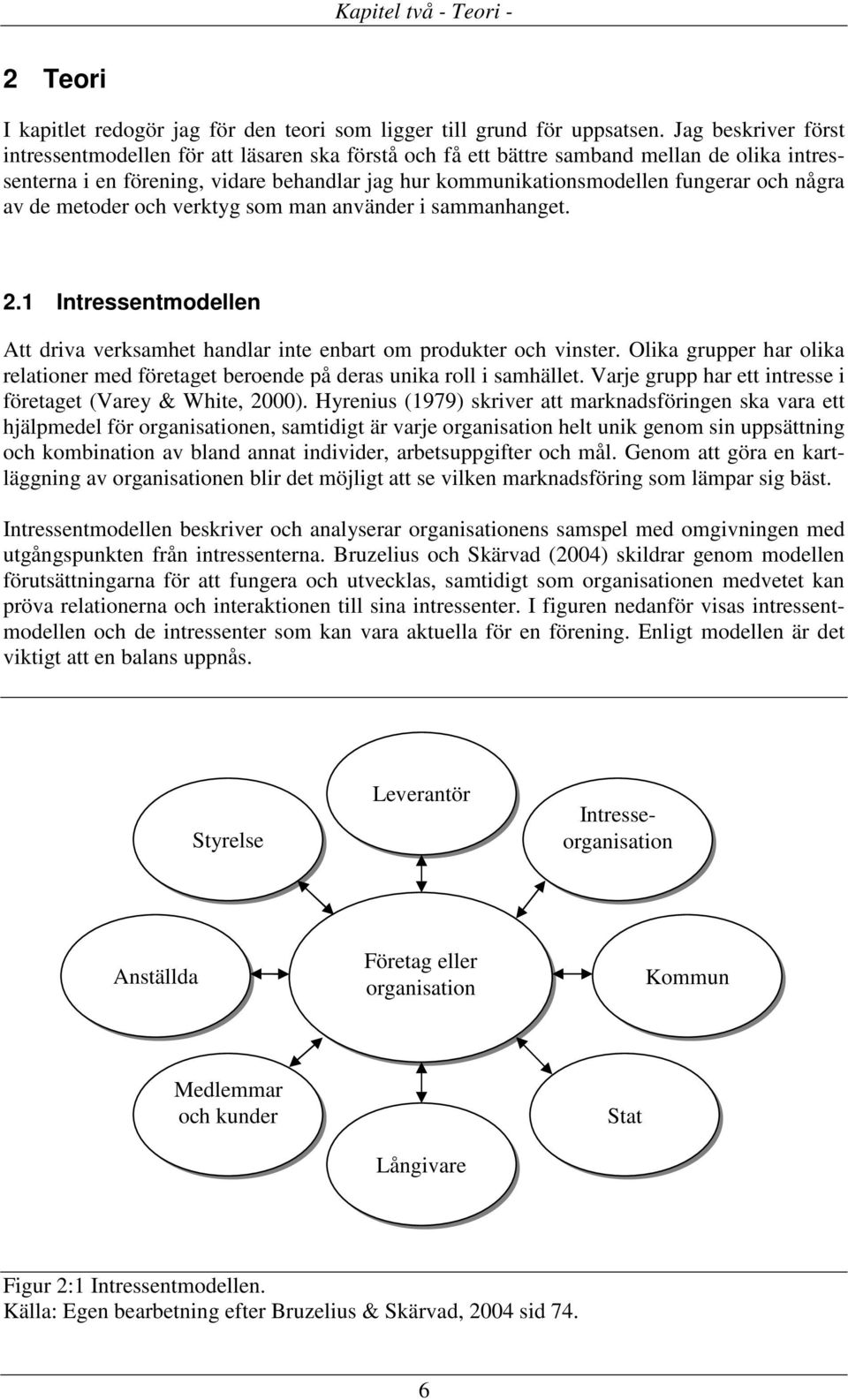 några av de metoder och verktyg som man använder i sammanhanget. 2.1 Intressentmodellen Att driva verksamhet handlar inte enbart om produkter och vinster.