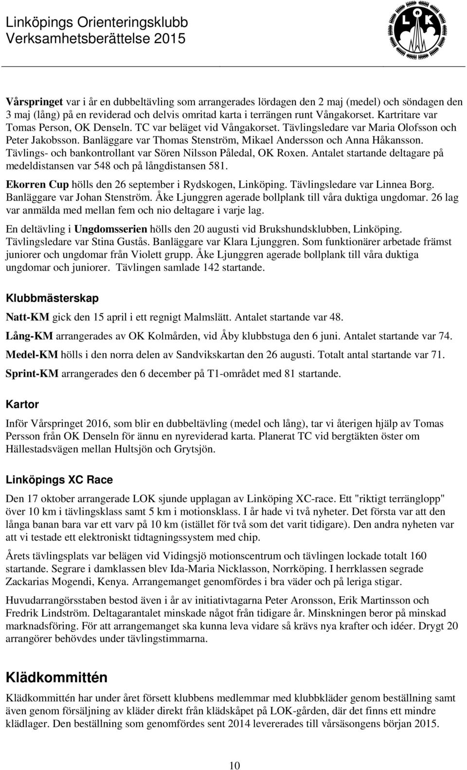 Tävlings- och bankontrollant var Sören Nilsson Påledal, OK Roxen. Antalet startande deltagare på medeldistansen var 548 och på långdistansen 581.