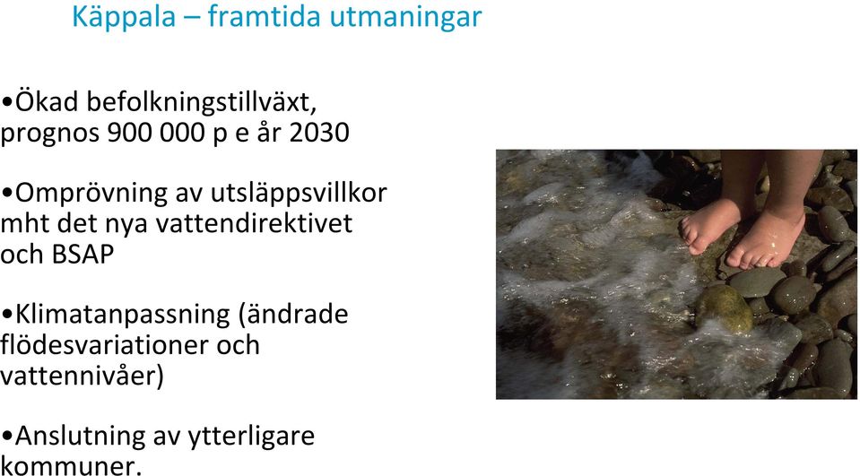 det nya vattendirektivet och BSAP Klimatanpassning (ändrade