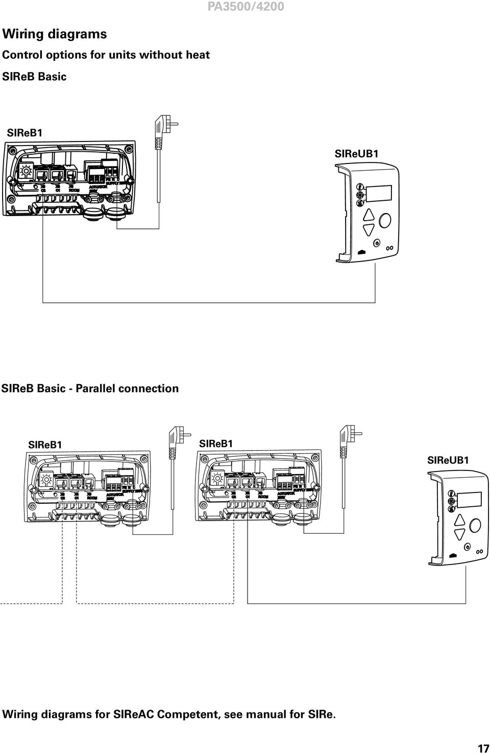 Parallel connection SIReB1 SIReB1 SIReUB1 Wiring