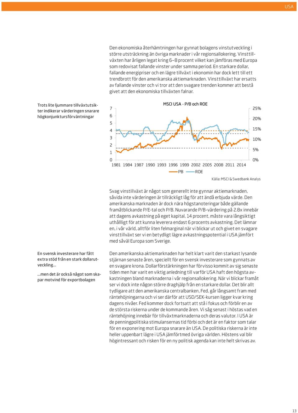 En starkare dollar, fallande energipriser och en lägre tillväxt i ekonomin har dock lett till ett trendbrott för den amerikanska aktiemarknaden.