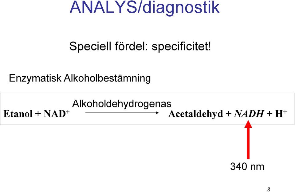 Enzymatisk Alkoholbestämning