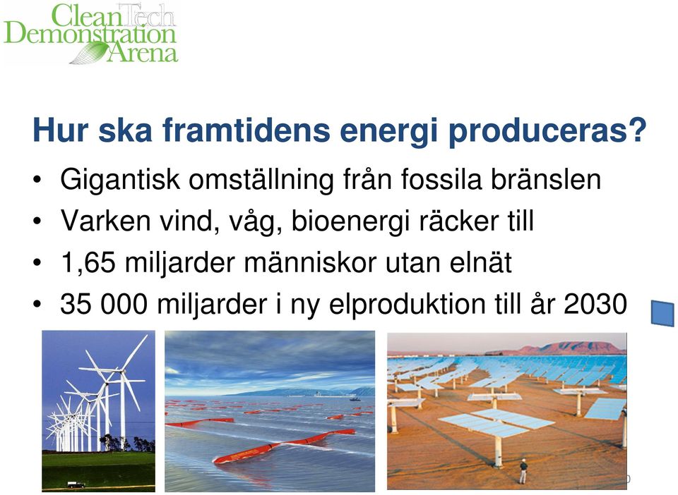 vind, våg, bioenergi räcker till 1,65 miljarder