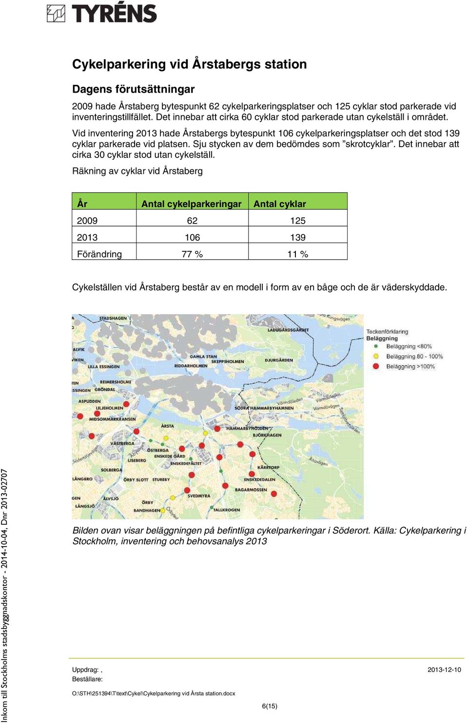 Sju stycken av dem bedömdes som skrotcyklar. Det innebar att cirka 30 cyklar stod utan cykelställ.