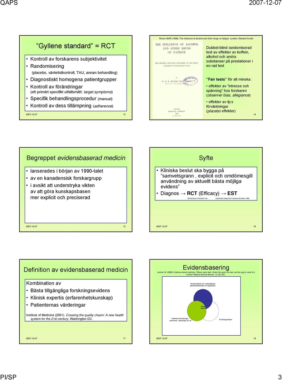 The influence of alcohol and other drugs on fatigue. London: Edward Arnold.