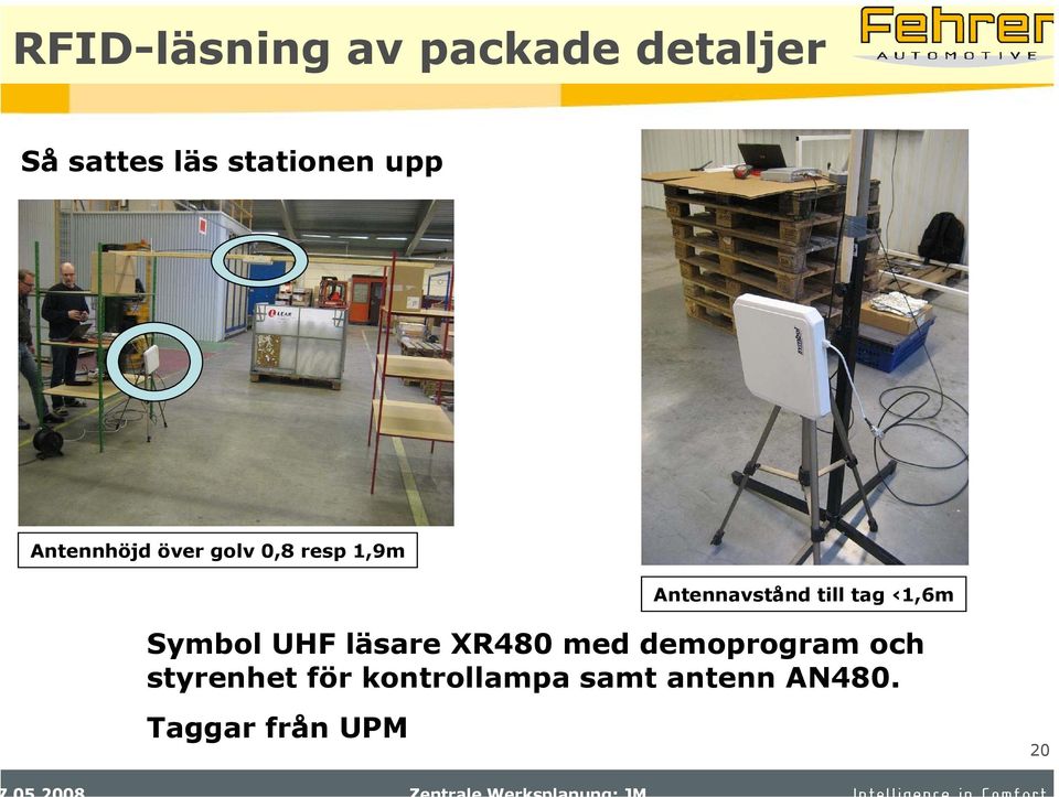 tag 1,6m Symbol UHF läsare XR480 med demoprogram och