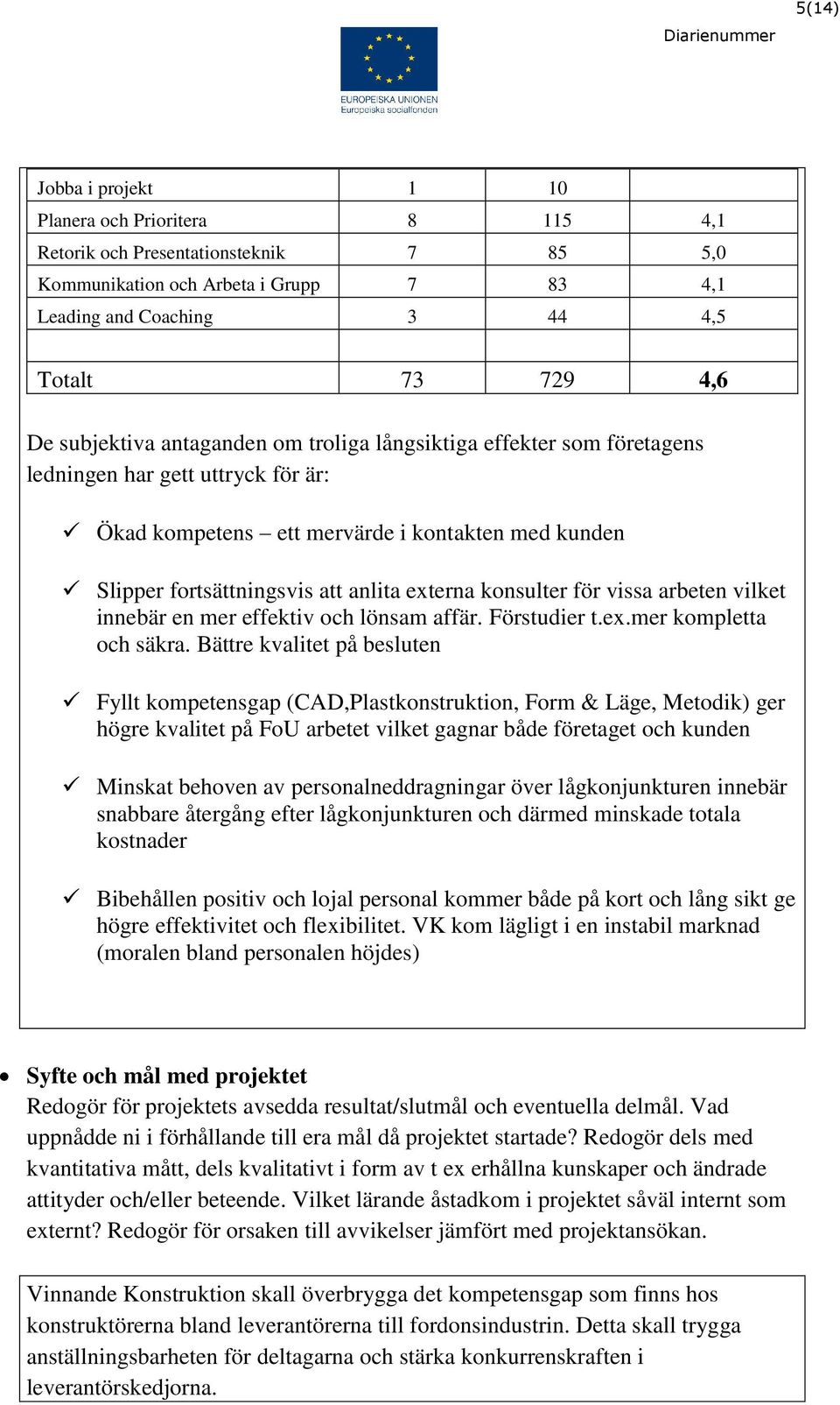 konsulter för vissa arbeten vilket innebär en mer effektiv och lönsam affär. Förstudier t.ex.mer kompletta och säkra.