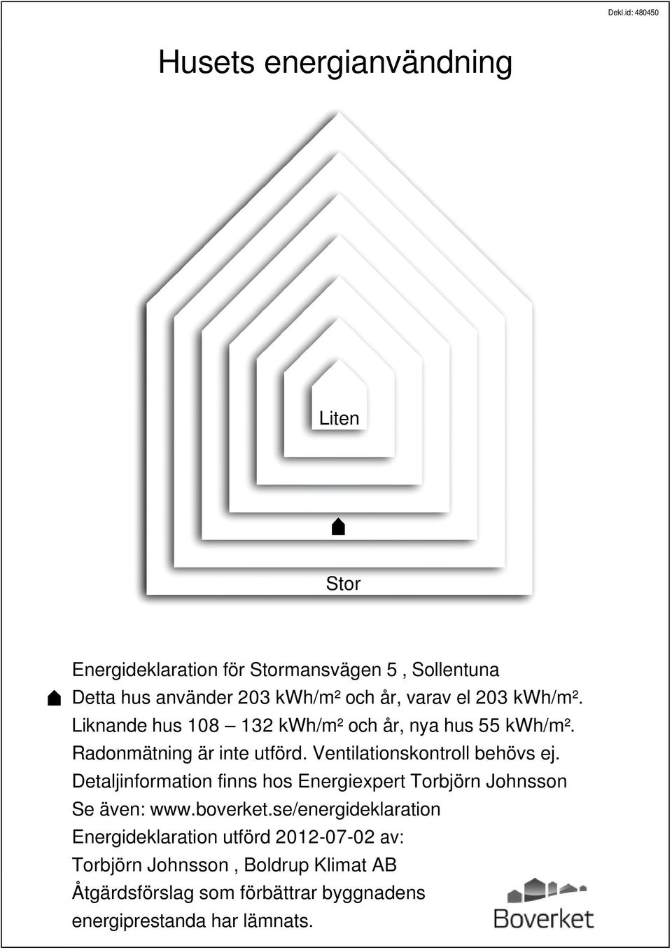 Ventilationskontroll behövs ej. Detaljinformation finns hos Energiexpert Torbjörn Johnsson Se även: www.boverket.