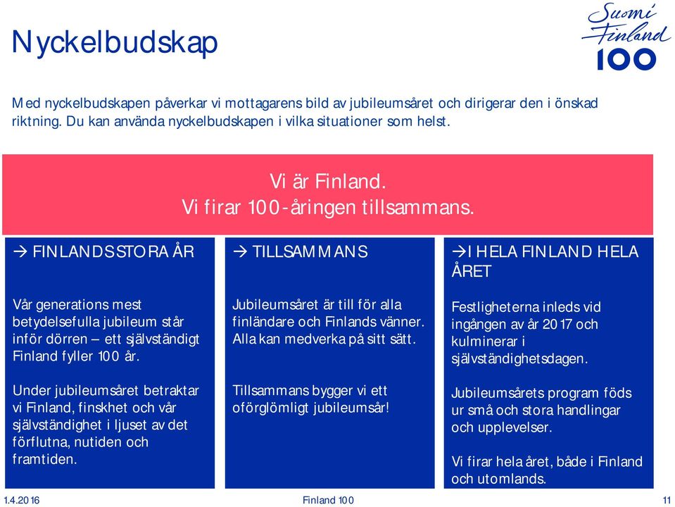à TILLSAMMANS Jubileumsåret är till för alla finländare och Finlands vänner. Alla kan medverka på sitt sätt.