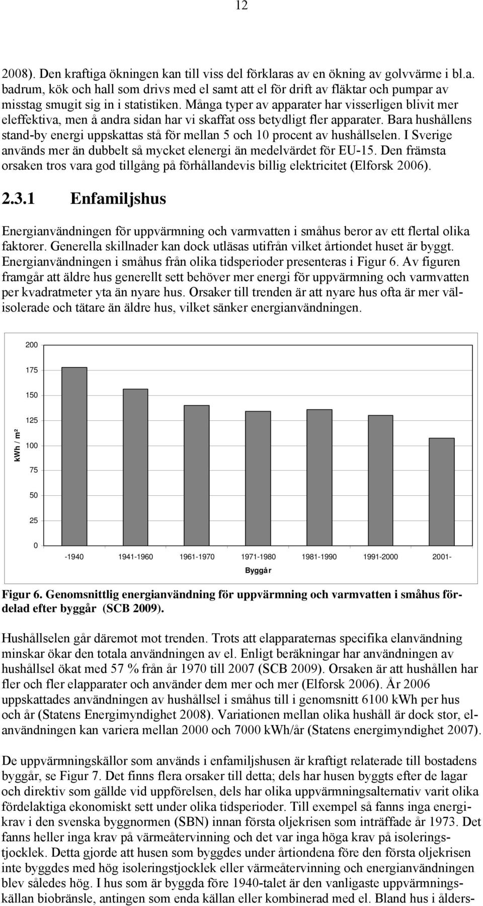 Bara hushållens stand-by energi uppskattas stå för mellan 5 och 10 procent av hushållselen. I Sverige används mer än dubbelt så mycket elenergi än medelvärdet för EU-15.