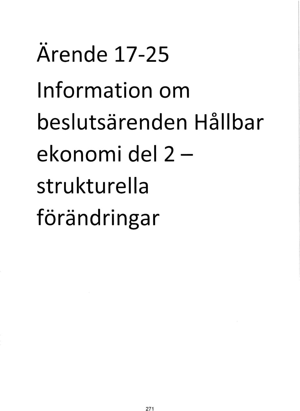 Hållbar ekonomi del 2 -