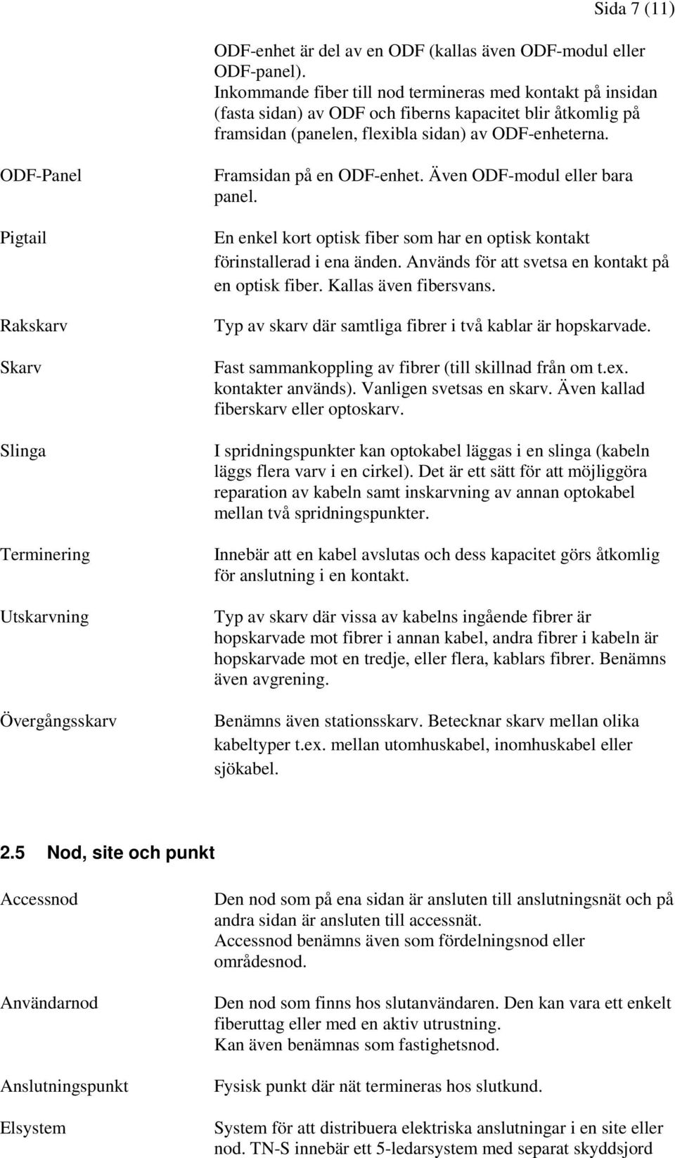 ODF-Panel Pigtail Rakskarv Skarv Slinga Terminering Utskarvning Övergångsskarv Framsidan på en ODF-enhet. Även ODF-modul eller bara panel.