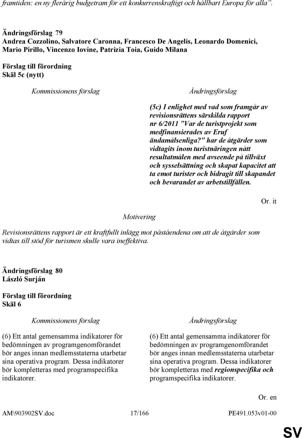 revisionsrättens särskilda rapport nr 6/2011 Var de turistprojekt som medfinansierades av Eruf ändamålsenliga?