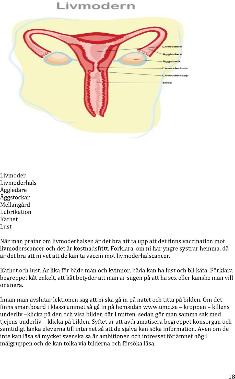 Förklara begreppetkåtenkelt,attkåtbetyderattmanärsugenpåatthasexellerkanskemanvill onanera. Innanmanavslutarlektionensägattniskagåinpånätetochtittapåbilden.